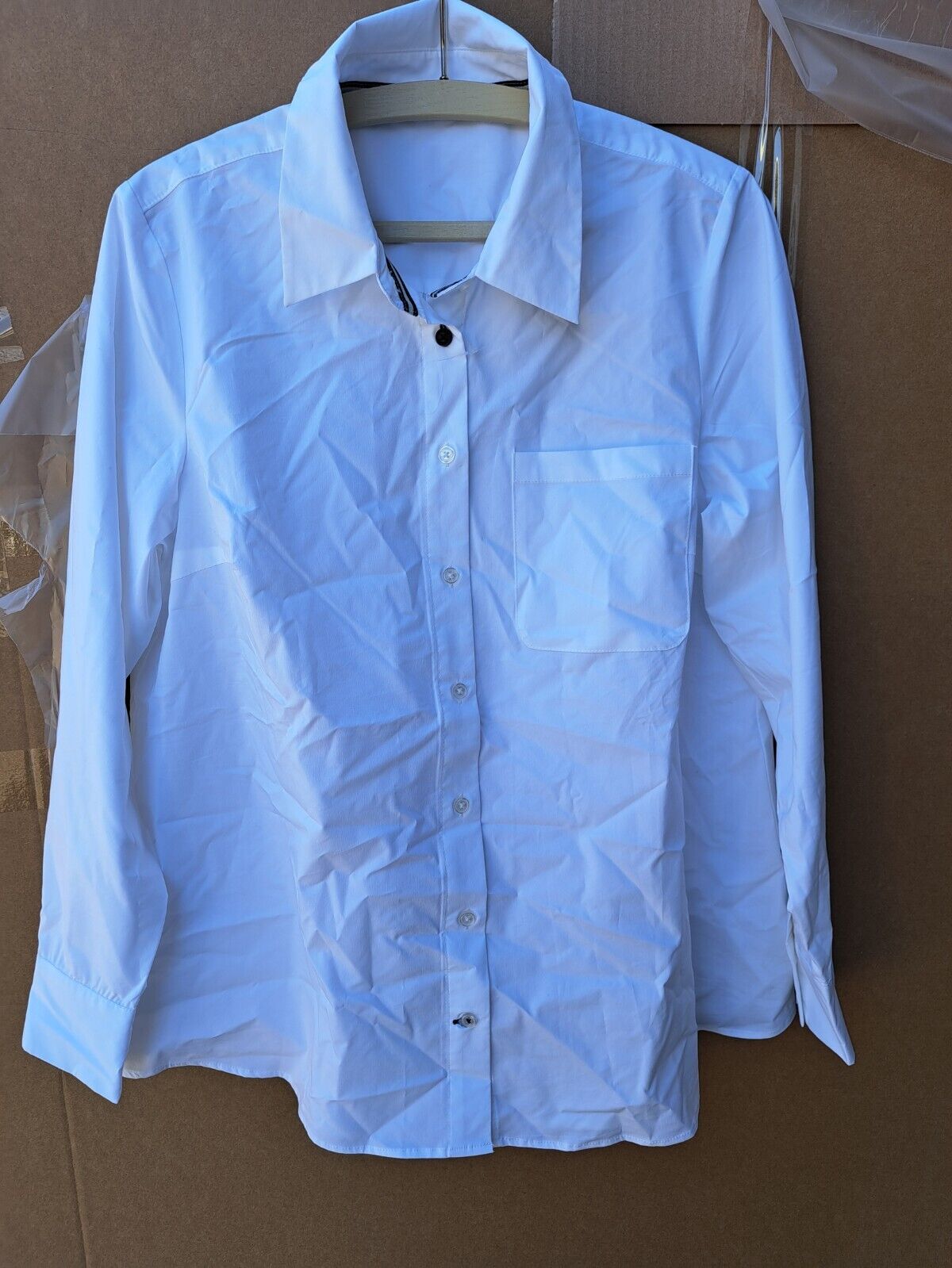 STRANDFEIN Bluse, 1/1-Arm Knopfleiste aufgesetzte Tasche Größe 38